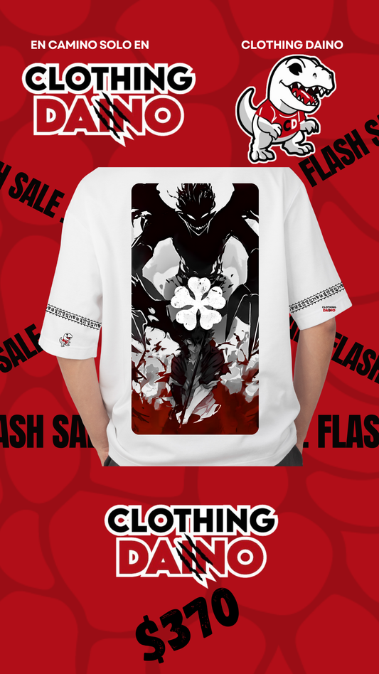 Playera Personalizada Black Clover Toros negros.