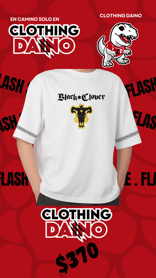 Playera Personalizada Black Clover Toros negros.
